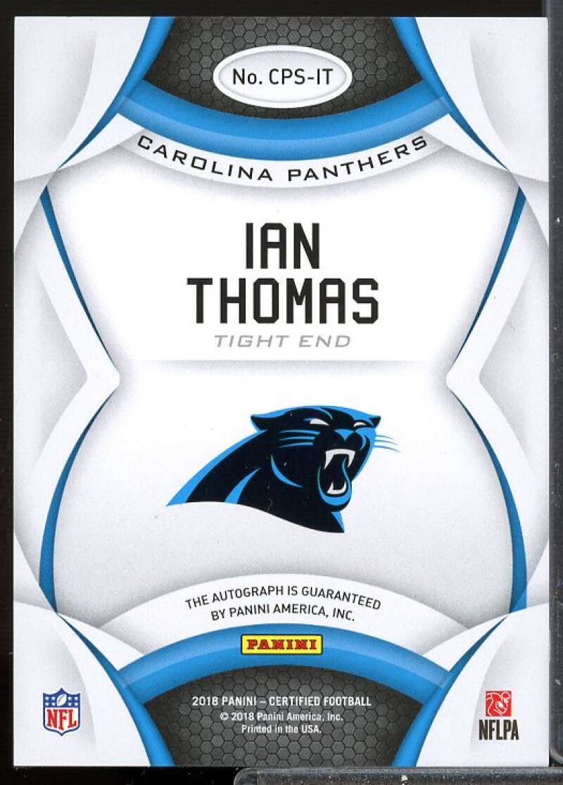 Ian Thomas Card 2018 Certified Potential Signatures Mirror Blue #15  Image 2