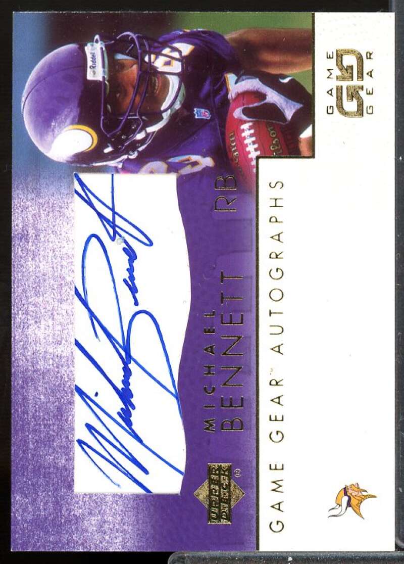Michael Bennett Card 2001 UD Game Gear Autographs #MBGS  Image 1