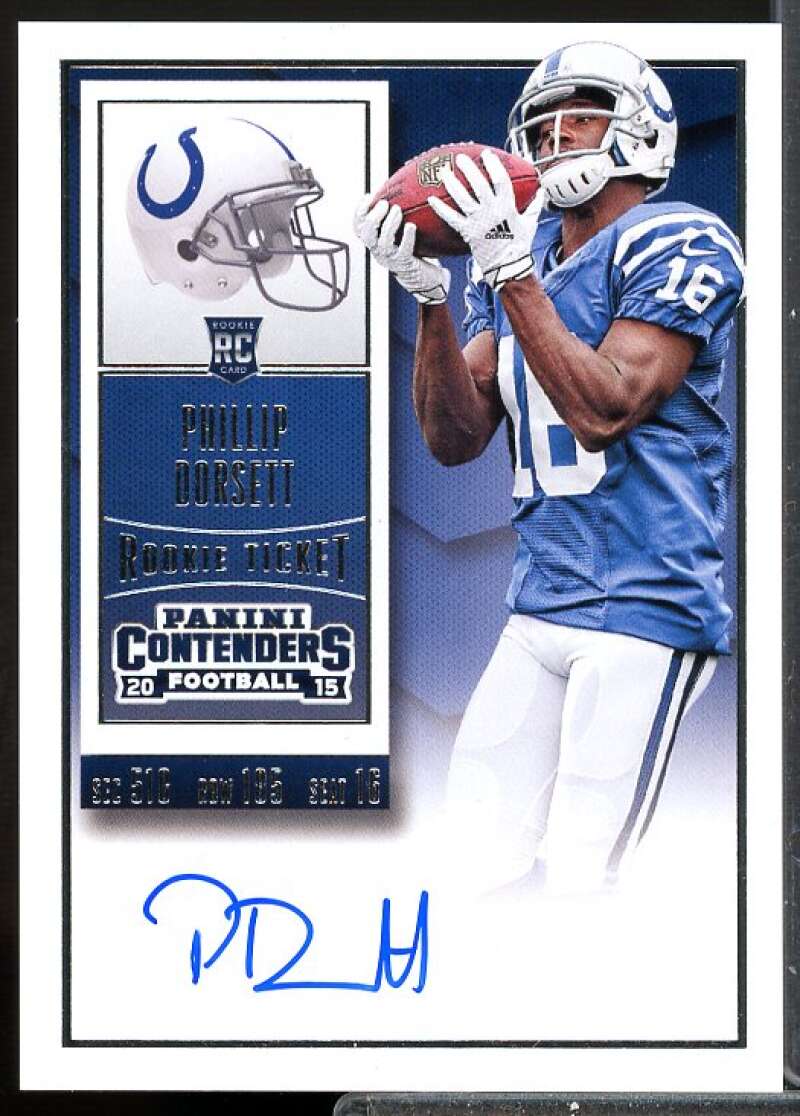 Phillip Dorsett AU RC SP B Card 2015 Panini Contenders Rookie Auto #231  Image 1