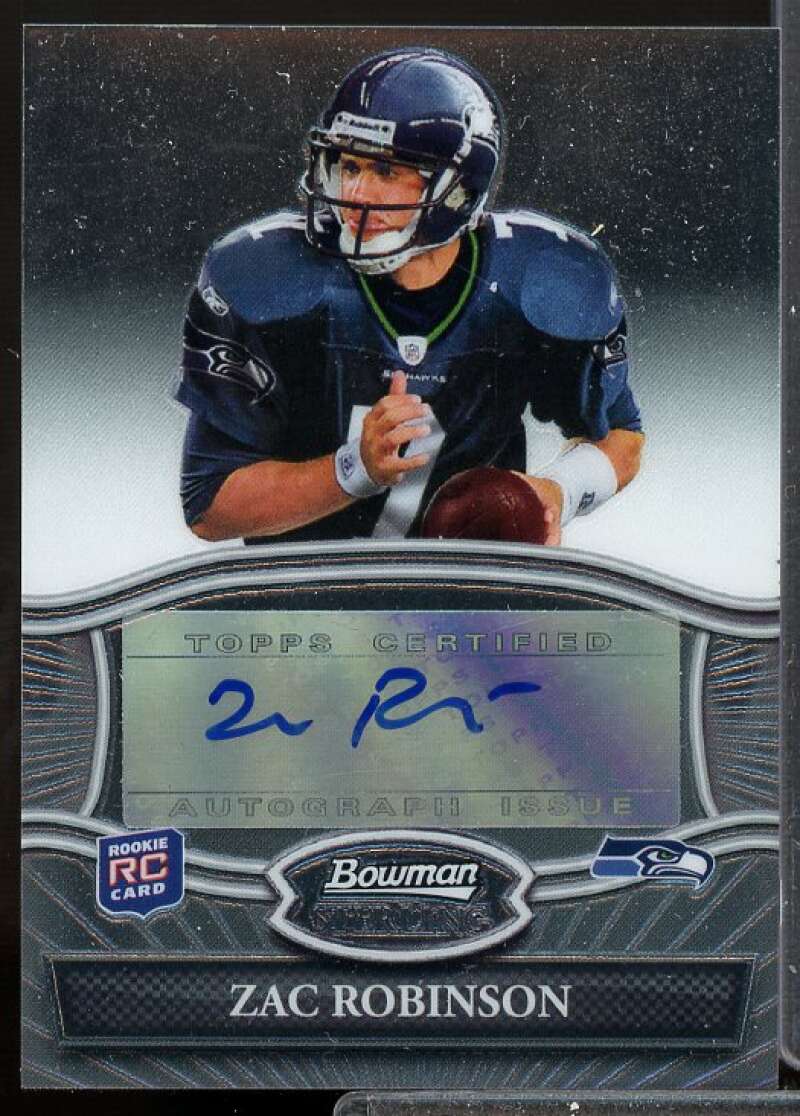 Zac Robinson AU D Card 2010 Bowman Sterling Rookie Auto #BSAZR  Image 1