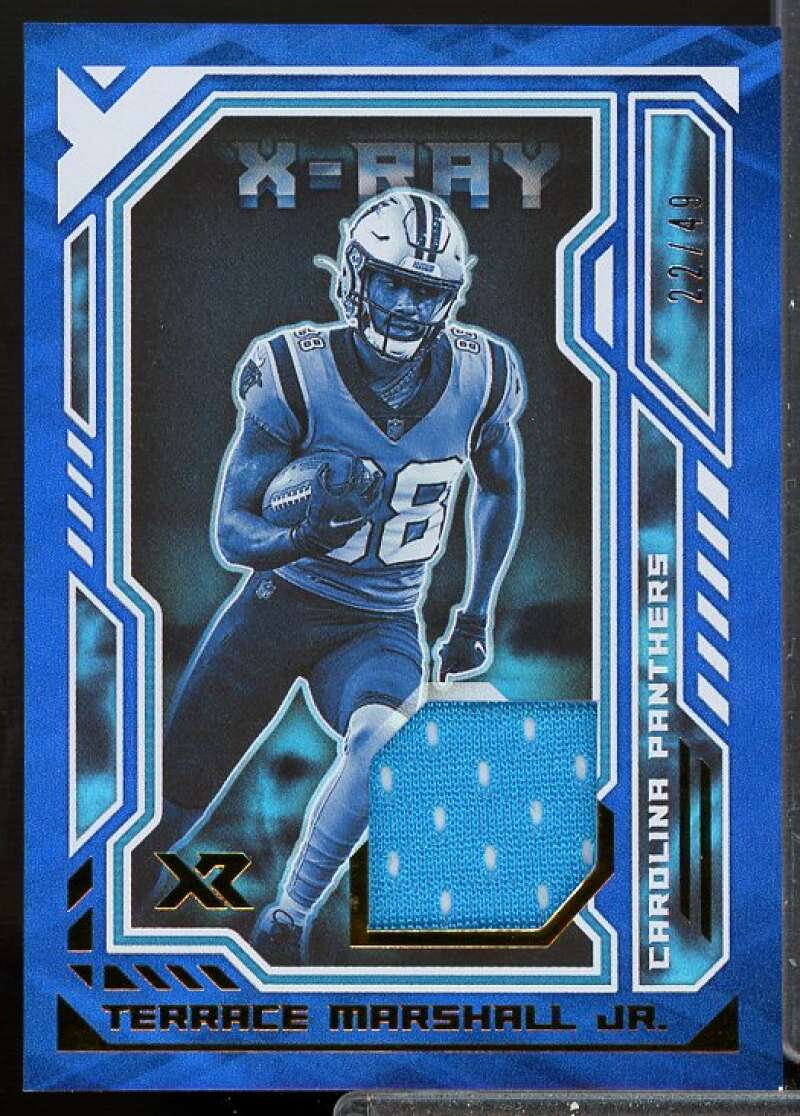 Terrace Marshall Jr. Card 2021 Panini XR X-Ray Swatches Blue #19  Image 1