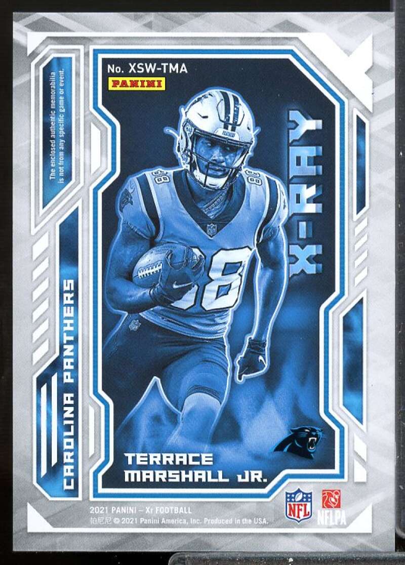 Terrace Marshall Jr. Card 2021 Panini XR X-Ray Swatches Blue #19  Image 2