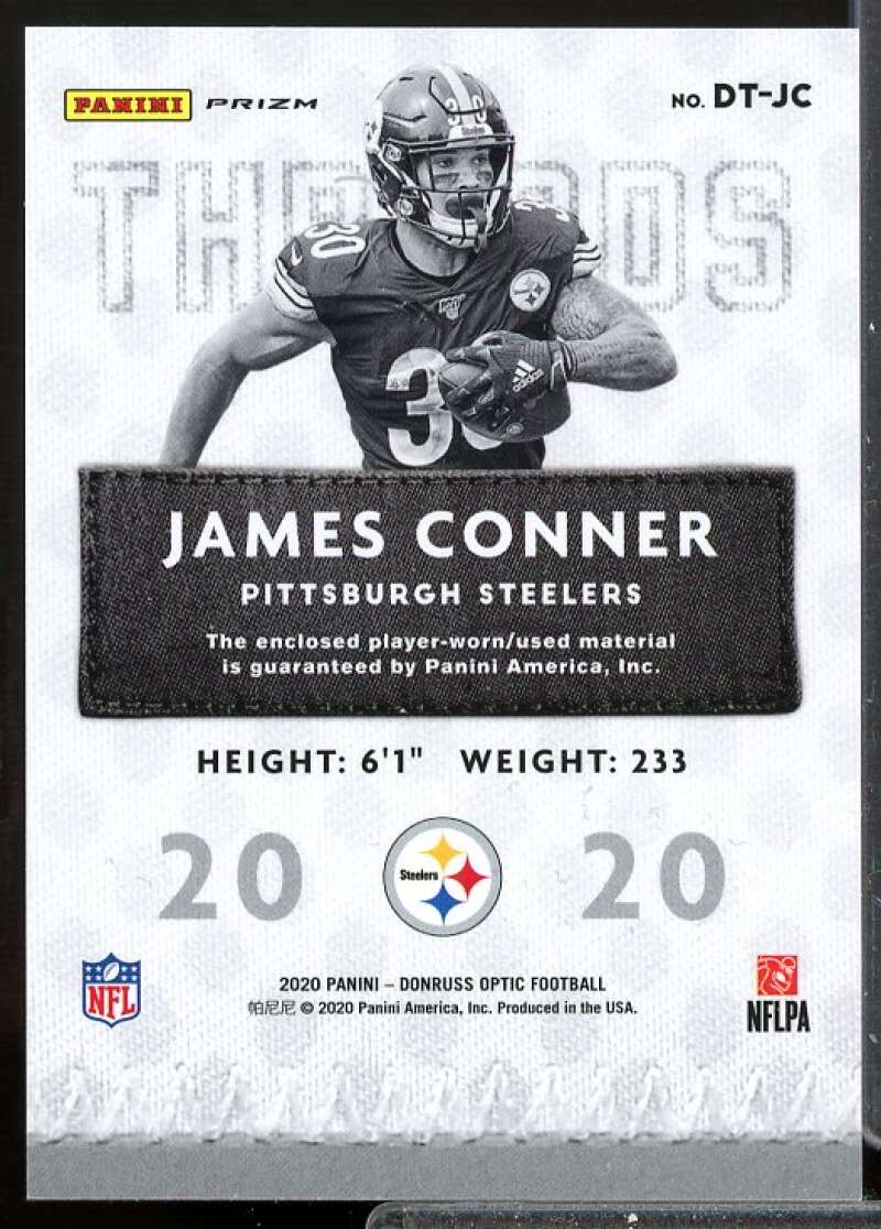 James Conner Card 2020 Donruss Optic Donruss Threads Blue Hyper #11  Image 2