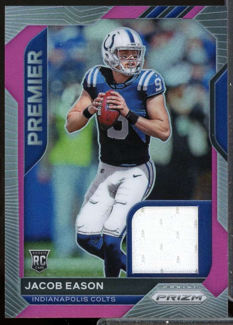 Jacob Eason Card 2020 Panini Prizm Premier Rookie Jerseys Pink #13  Image 1