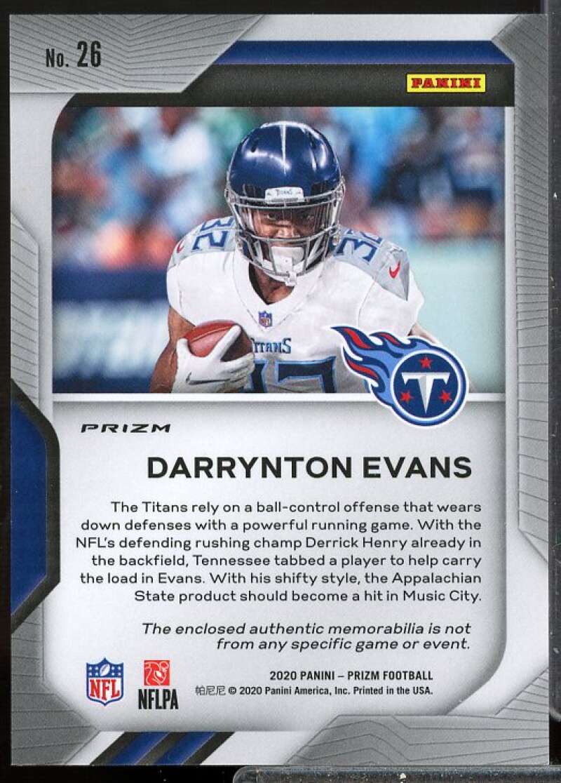 Darrynton Evans Card 2020 Panini Prizm Premier Rookie Jerseys Pink #26  Image 2