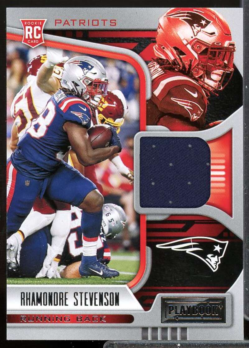 Rhamondre Stevenson Card 2021 Panini Playbook Rookie Materials #32  Image 1