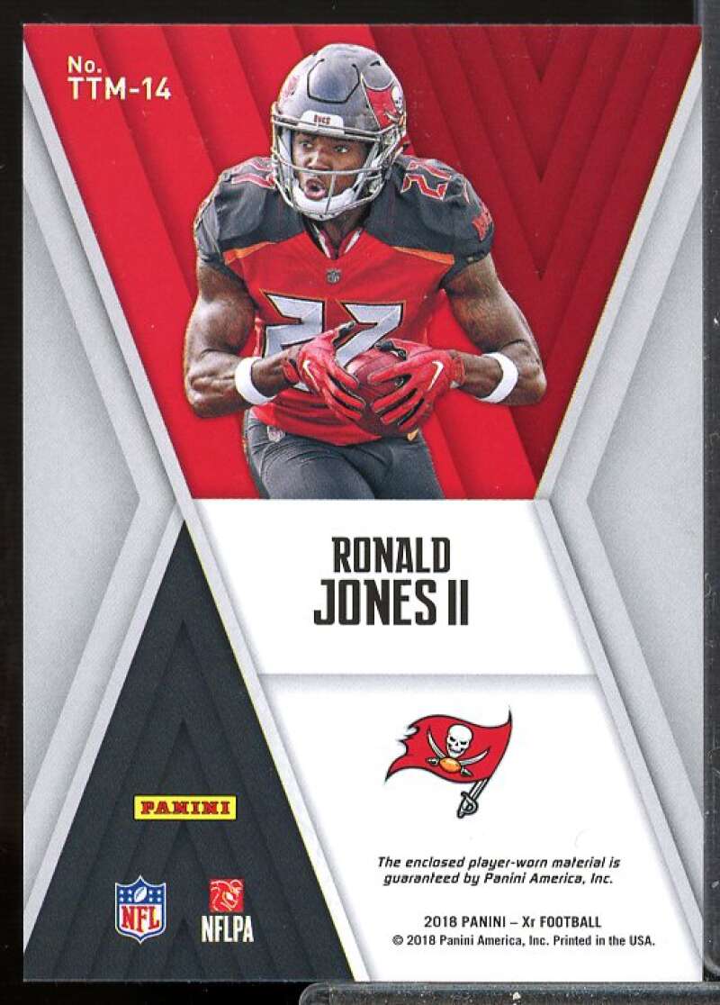 Ronald Jones II Card 2018 Panini XR Rookie Triple Threats Materials #14  Image 2