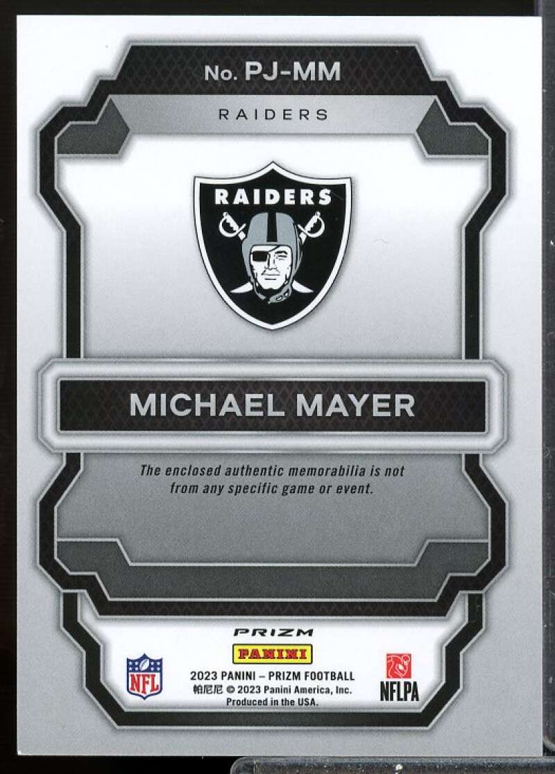 Michael Mayer 2023 Panini Prizm Premier Rookie Jerseys Neon Green Pulsar #19  Image 2