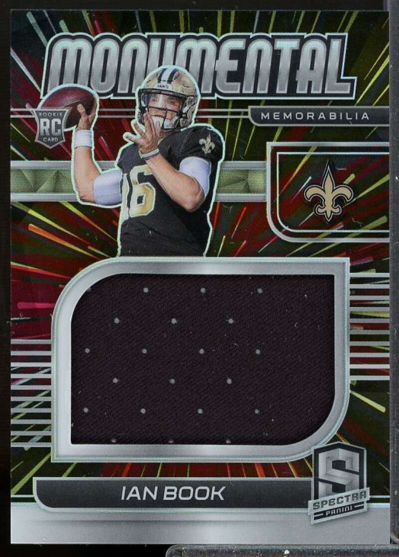 Ian Book Card 2021 Panini Spectra Rookie Monumental Memorabilia Hyper #21  Image 1