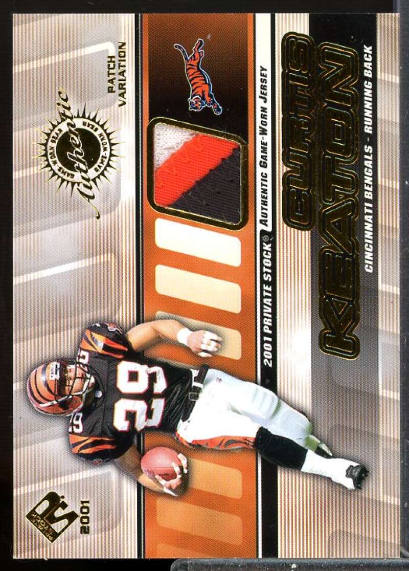 Curtis Keaton/350 2001 Private Stock Game Worn Gear 3 Color Jersey Patch #31  Image 1
