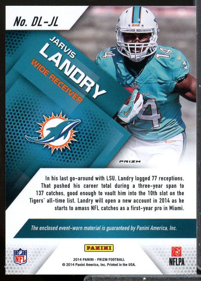 Jarvis Landry 2014 Panini Prizm Rookie Dirty Laundry Jersey Silver Prizms #20  Image 2