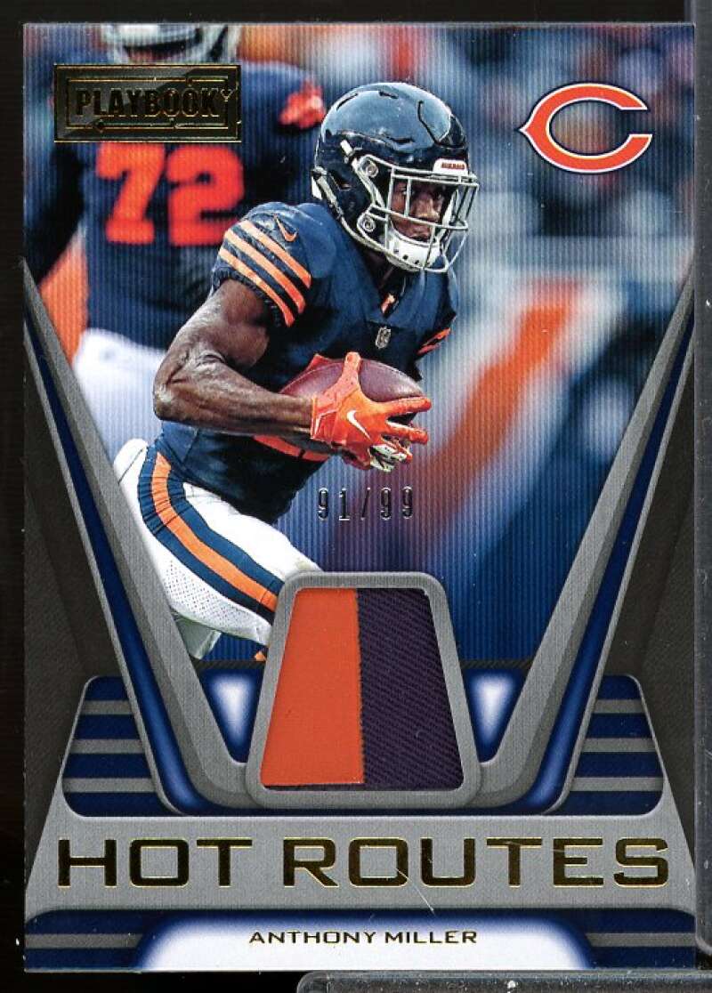 Anthony Miller Card 2019 Panini Playbook Hot Routes Jerseys Prime #26  Image 1