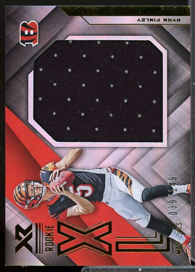 Ryan Finley Card 2019 Panini XR Rookie XL Jersey Materials #16  Image 1