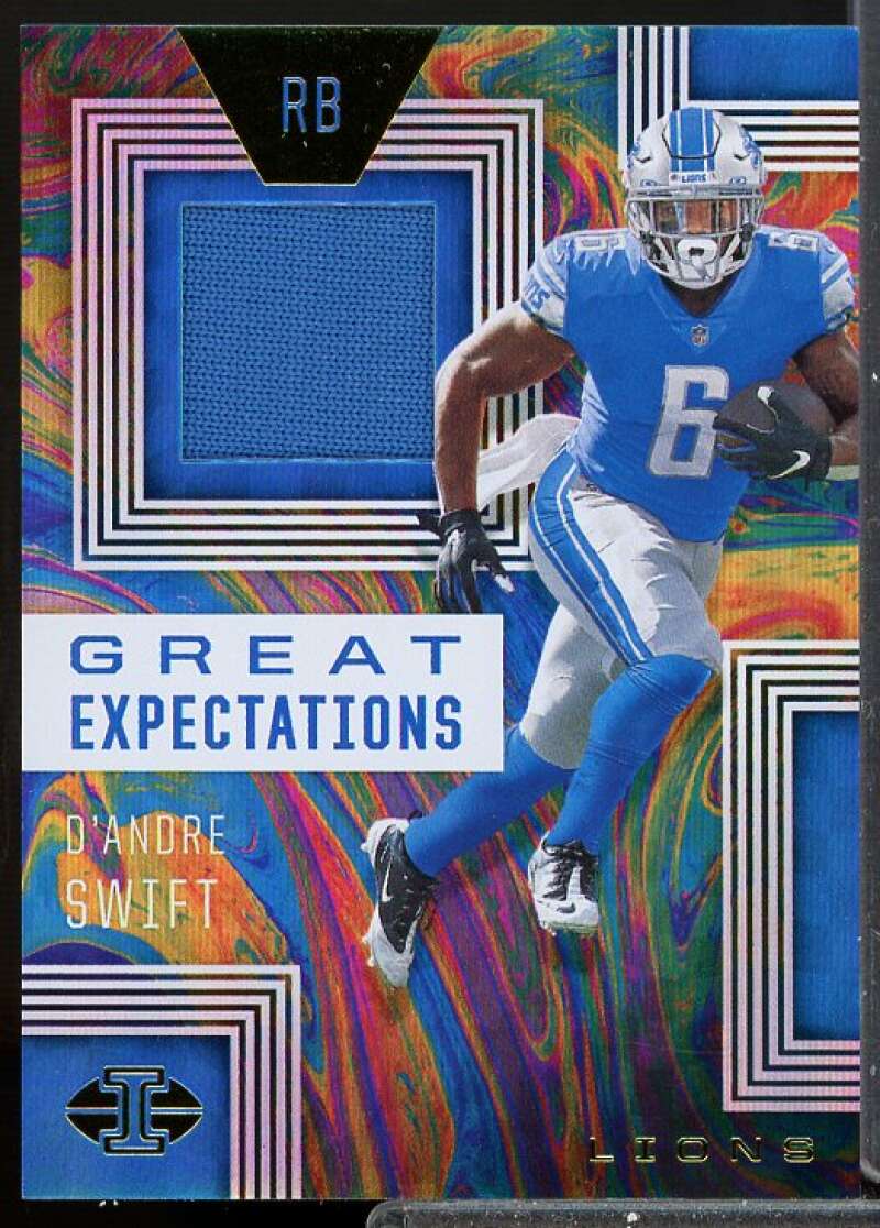 D'Andre Swift Card 2020 Panini Illusions Great Expectations Rookie Relics #8  Image 1