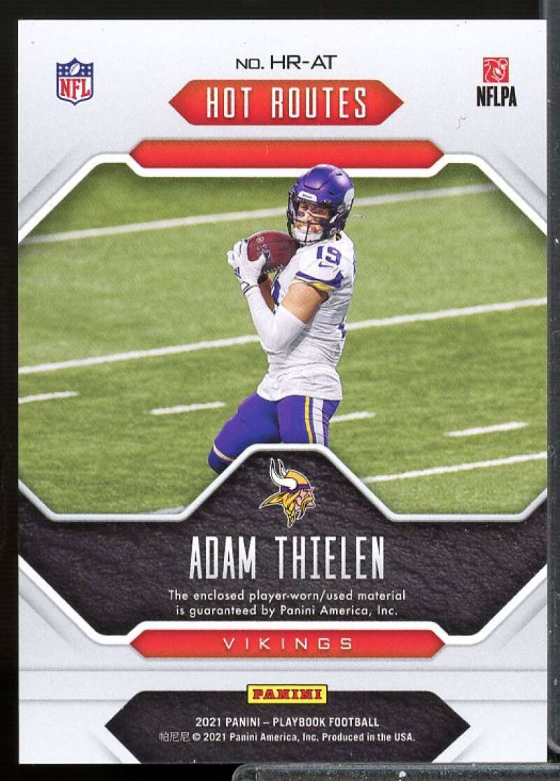 Adam Thielen Card 2021 Panini Playbook Hot Routes Jerseys #19  Image 2
