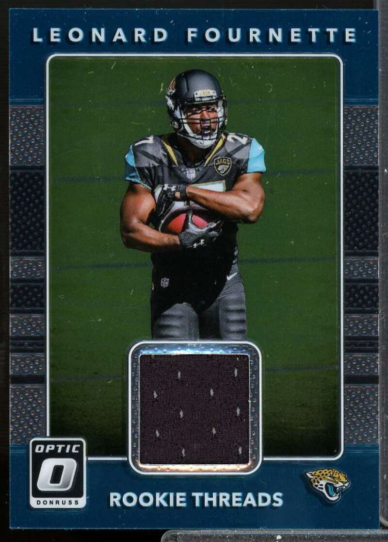 Leonard Fournette Card 2017 Donruss Optic Rookie Threads Jersey #2  Image 1