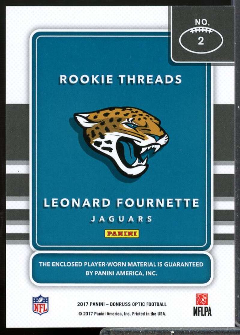 Leonard Fournette Card 2017 Donruss Optic Rookie Threads Jersey #2  Image 2