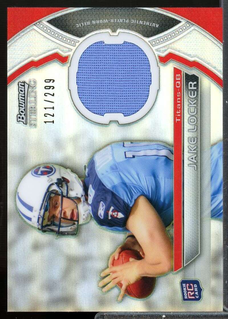Jake Locker Card 2011 Bowman Sterling Rookie Jersey Refractors #BSRJL  Image 1