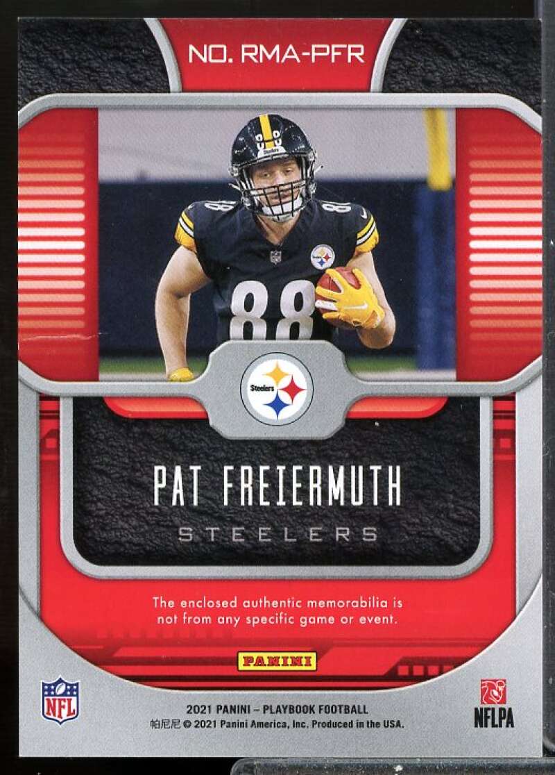 Pat Freiermuth Card 2021 Panini Playbook Rookie Materials #30  Image 2