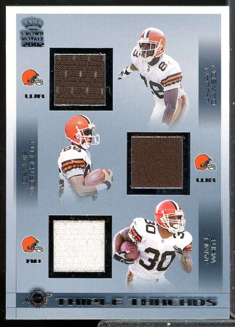 JaJuan Dawson/Dennis Northcutt/Jamel White 2002 Crown Royale Triple Jerseys #8  Image 1
