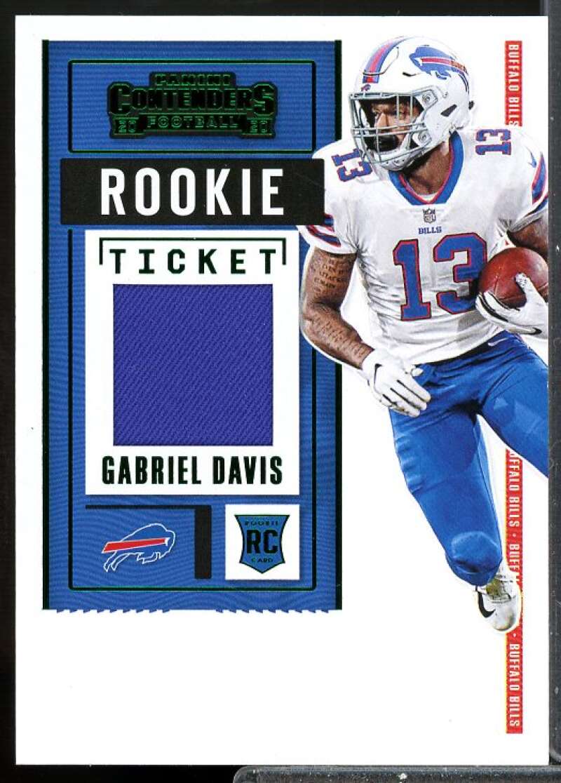 Gabriel Davis Card 2020 Panini Contenders Rookie Ticket Jersey Swatches #39  Image 1