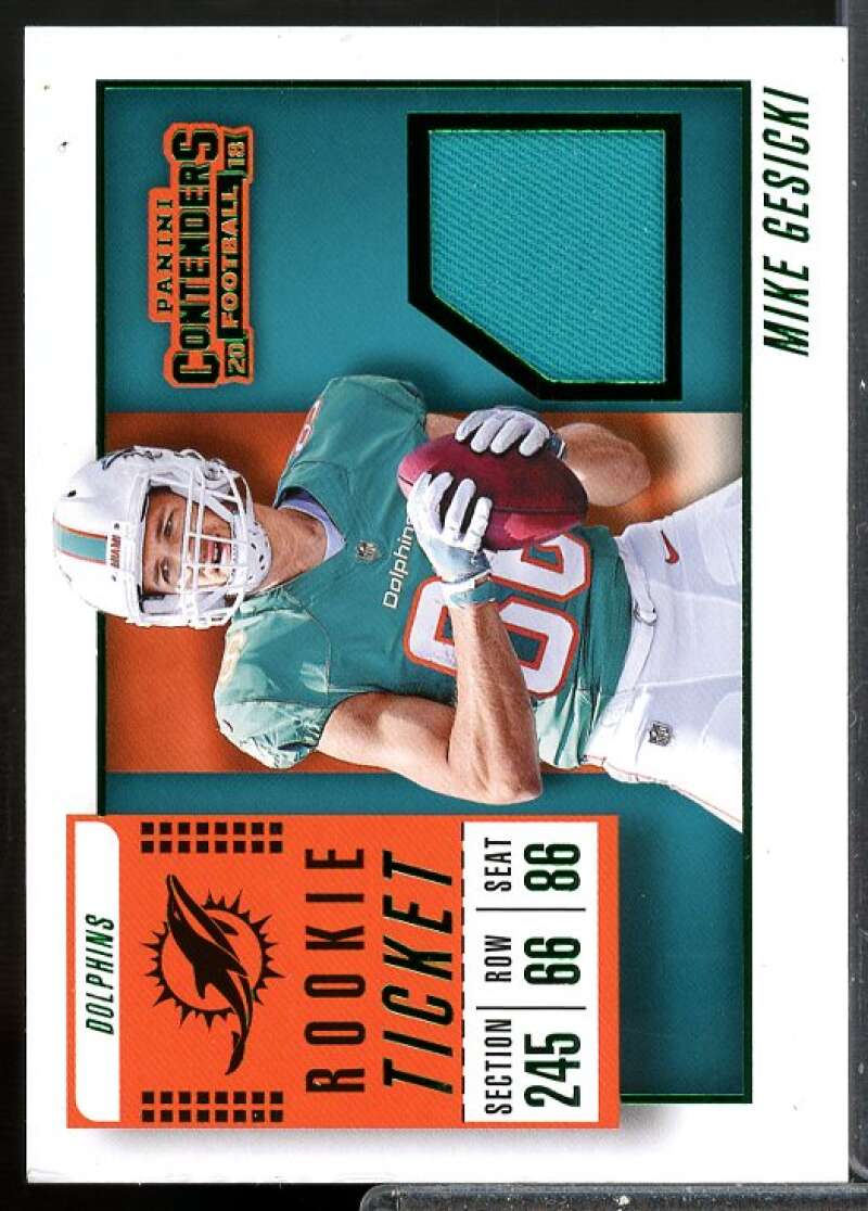 Mike Gesicki Card 2018 Panini Contenders Rookie Ticket Swatches Variation #16  Image 1
