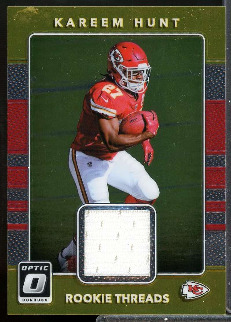 Kareem Hunt Card 2017 Donruss Optic Rookie Jersey Threads #23  Image 1