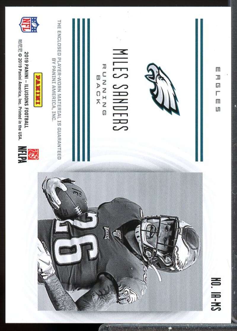 Miles Sanders Card 2019 Panini Illusions Instant Impact Rookie Jerseys #23  Image 2