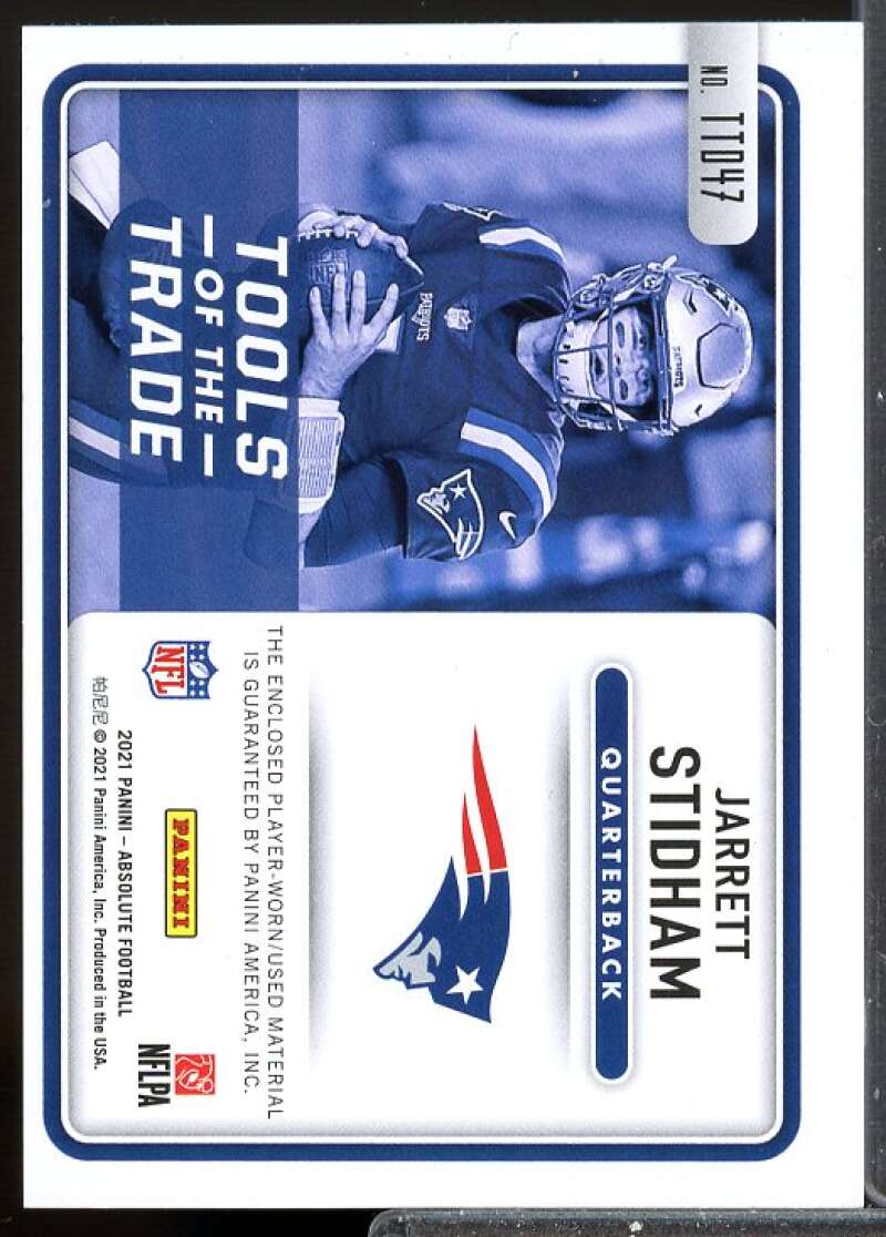 Jarrett Stidham Card 2021 Absolute Tools of the Trade Dual Rookie Materials #47  Image 2