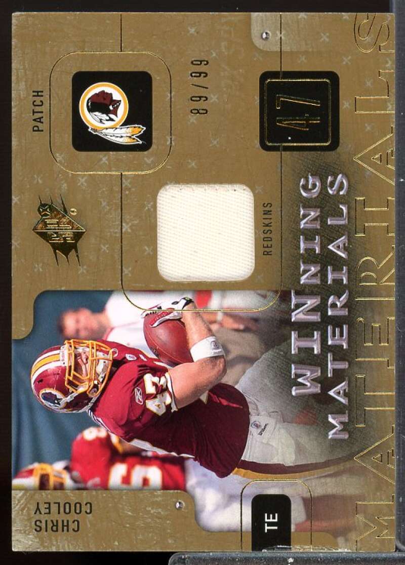 Chris Cooley Card 2009 SPx Winning Materials Jersey Patch #WCC  Image 1