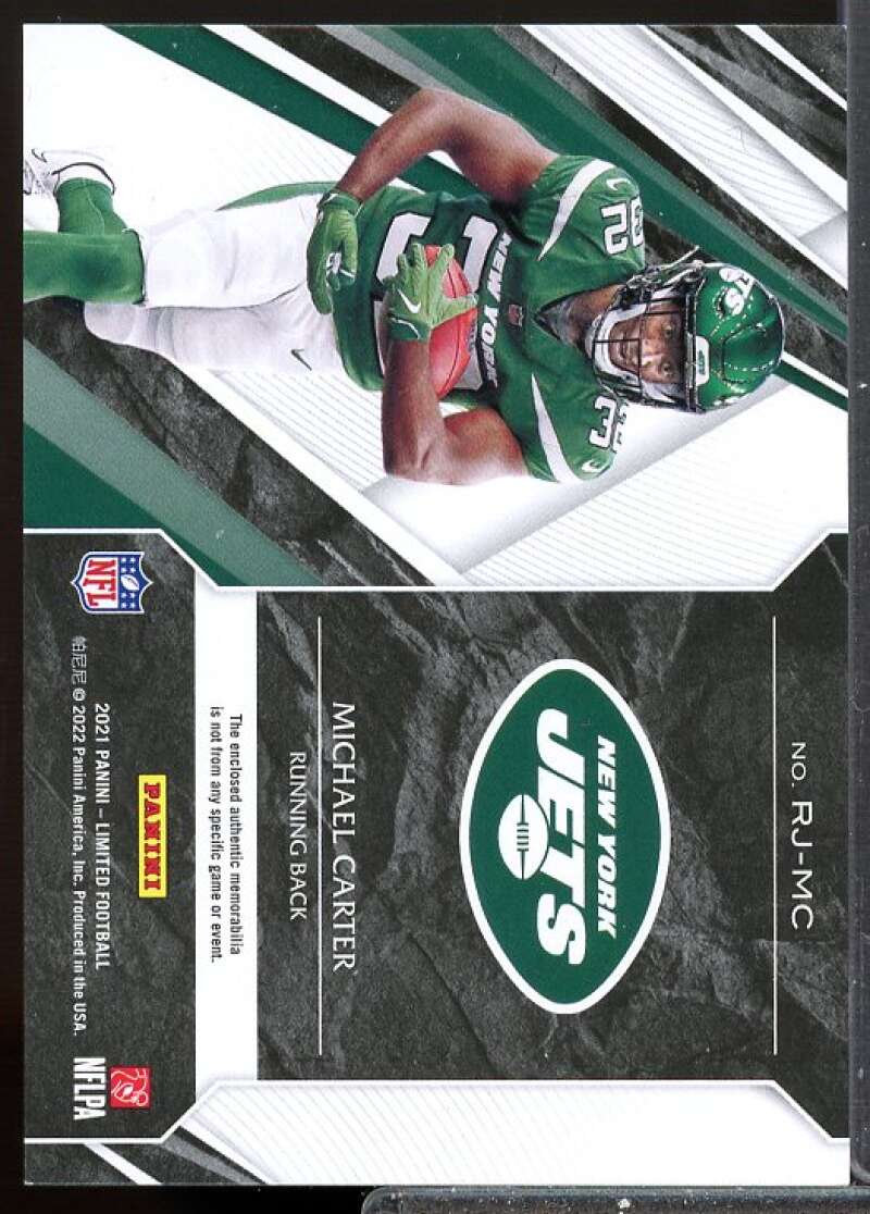 Michael Carter Card 2021 Limited Rookie Jumbo Jerseys #35  Image 2