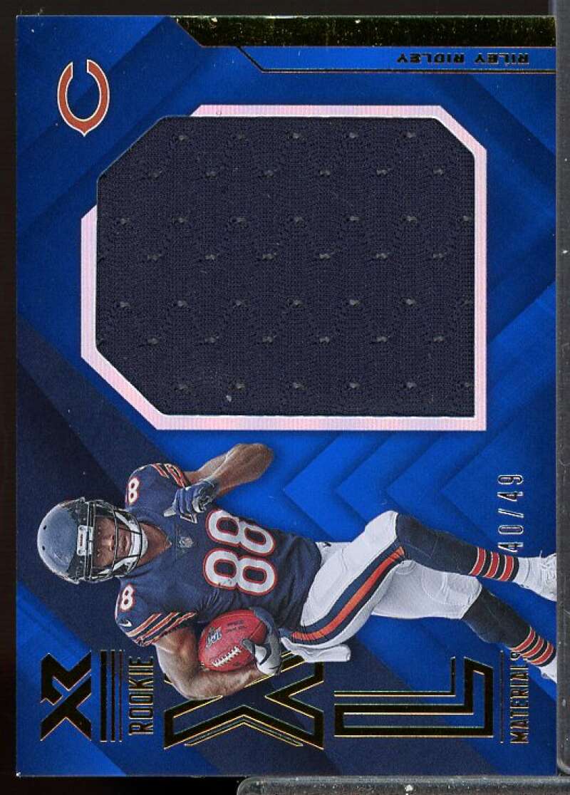 Riley Ridley Card 2019 Panini XR Rookie XL Materials Blue #36  Image 1