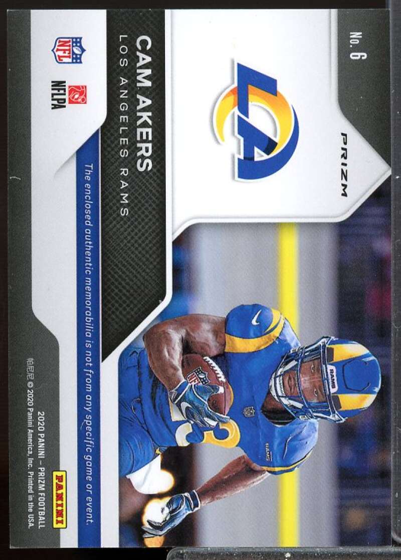 Cam Akers Card 2020 Panini Prizm Rookie Gear Jersey #6  Image 2