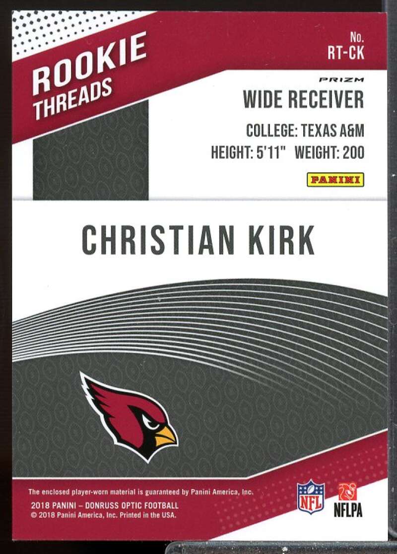 Christian Kirk Card 2018 Donruss Optic Rookie Jersey Threads #13  Image 2