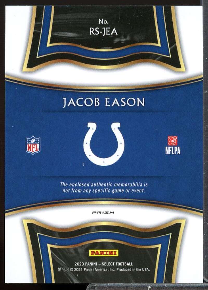 Jacob Eason Card 2020 Select Rookie Swatches Prizm Red #24  Image 2
