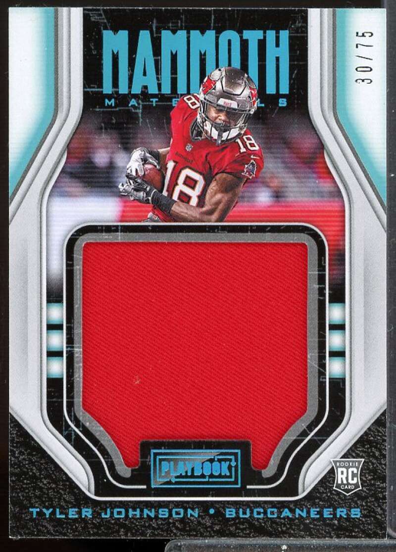 Tyler Johnson Card 2020 Panini Playbook Mammoth Rookie Materials Platinum #39  Image 1