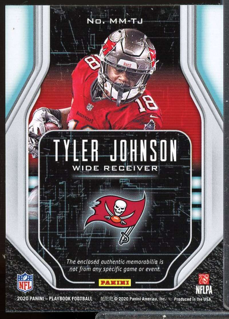 Tyler Johnson Card 2020 Panini Playbook Mammoth Rookie Materials Platinum #39  Image 2