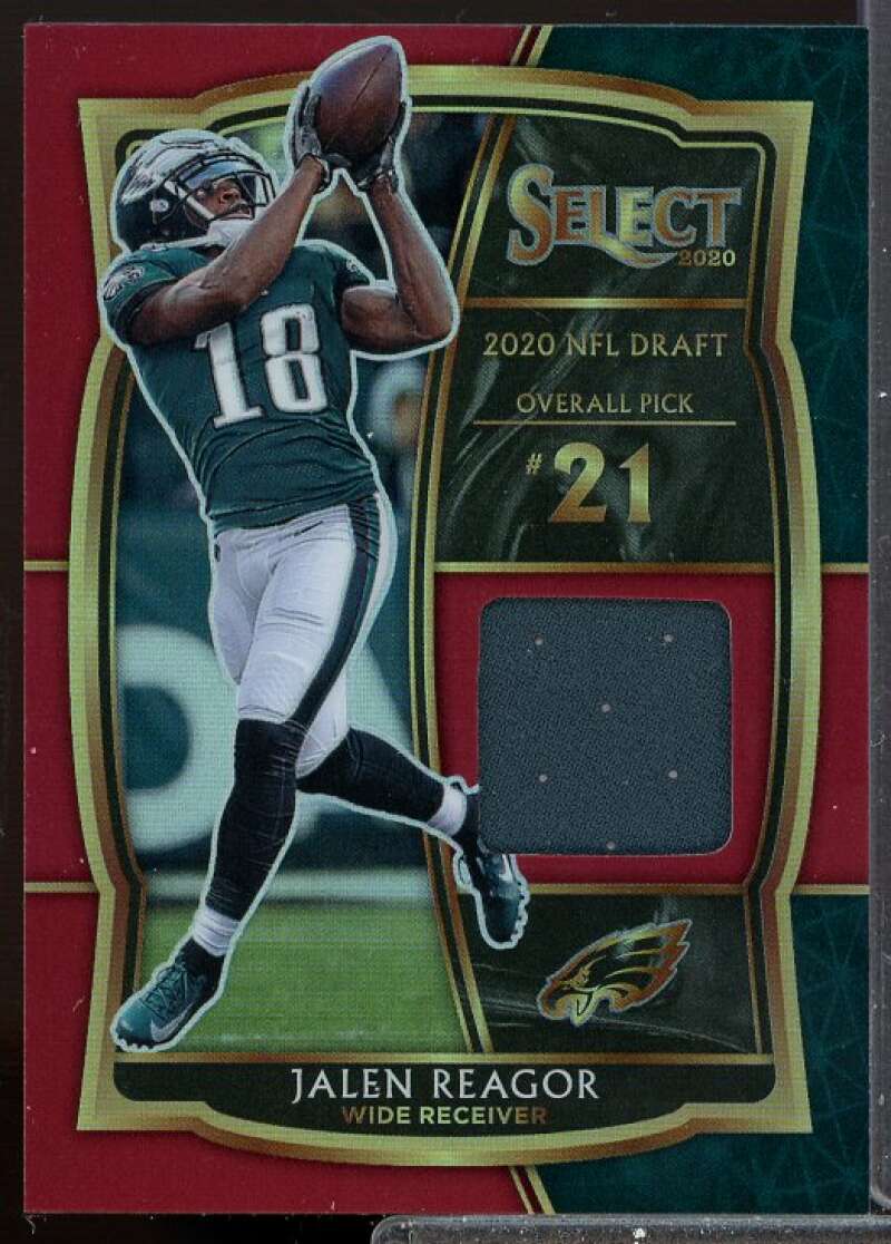 Jalen Reagor Card 2020 Select Rookie Jersey Swatches Prizm Red #8  Image 1