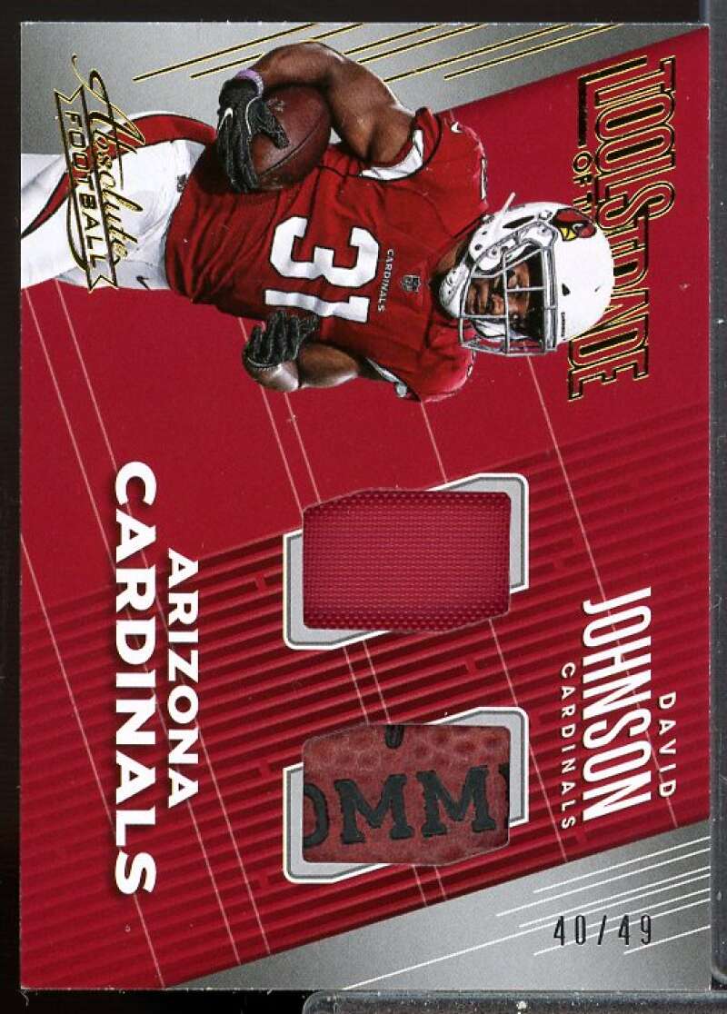 David Johnson/49 Card 2018 Absolute Tools of the Trade Dual Materials Prime #9  Image 1
