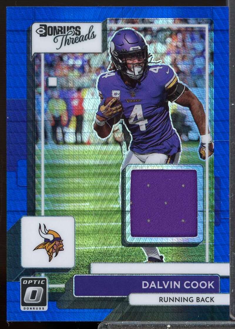 Dalvin Cook Card 2022 Donruss Optic Donruss Threads Blue Hyper #8  Image 1