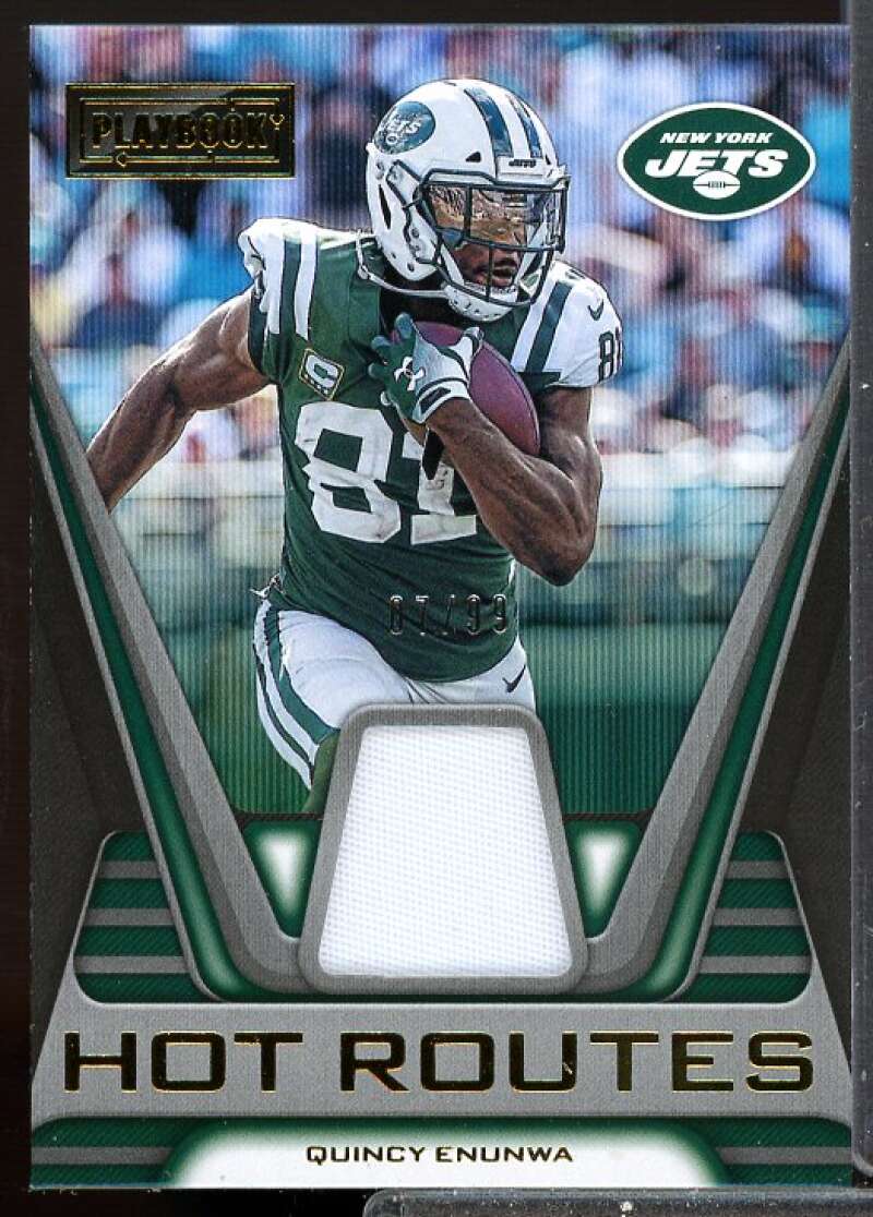 Quincy Enunwa Card 2019 Panini Playbook Hot Routes Jerseys Prime #33  Image 1