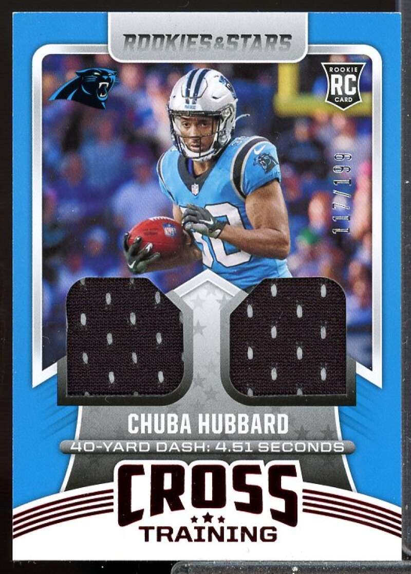 Chuba Hubbard Card 2021 Rookies and Stars Cross Training Rookie Jerseys #34  Image 1