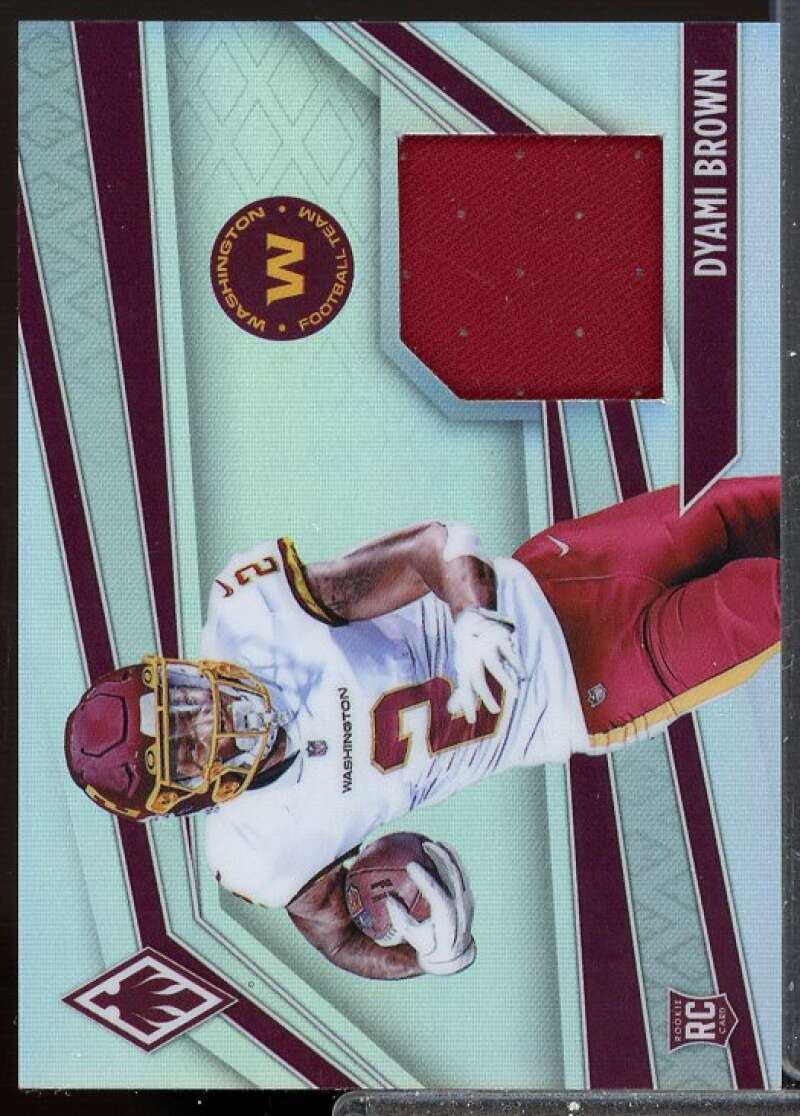 Dyami Brown Card 2021 Panini Phoenix Rookie Jersey Memorabilia #26  Image 1