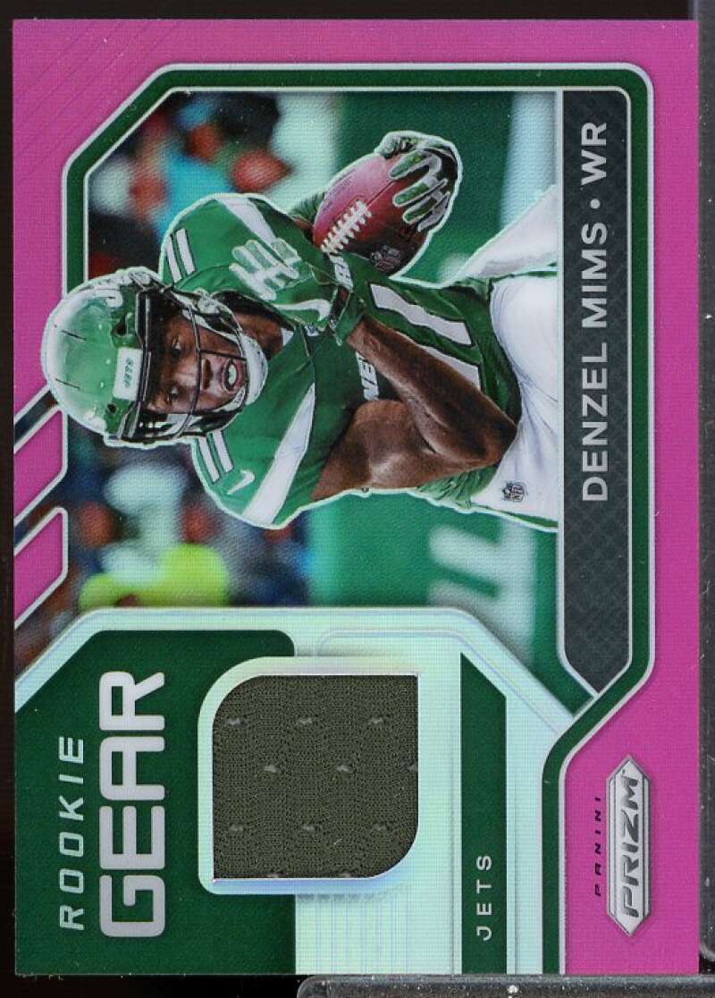 Denzel Mims Card 2020 Panini Prizm Rookie Gear Jersey Pink #20  Image 1