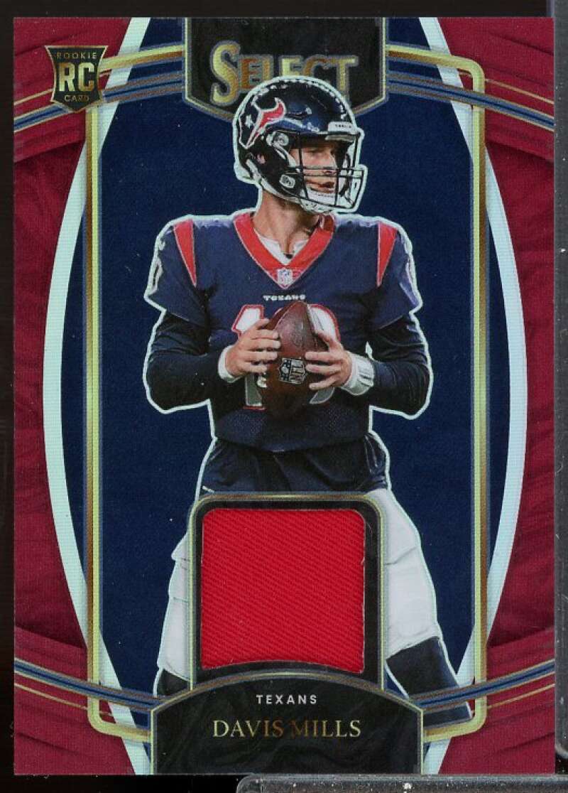 Davis Mills Card 2021 Select Rookie Jersey Swatches Prizm Red #23  Image 1