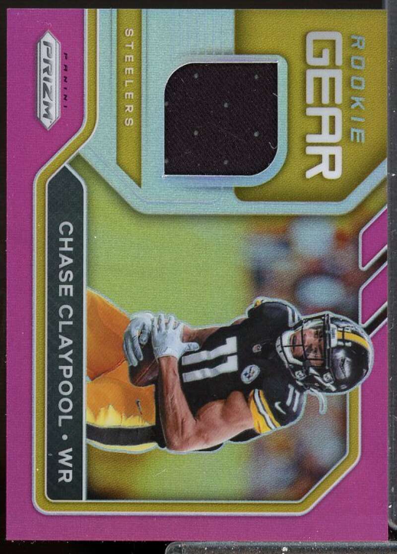 Chase Claypool Card 2020 Panini Prizm Rookie Gear Jersey Pink #25  Image 1