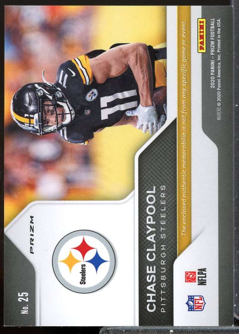 Chase Claypool Card 2020 Panini Prizm Rookie Gear Jersey Pink #25  Image 2