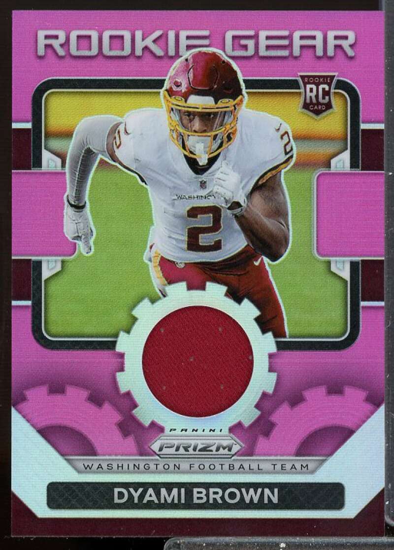 Dyami Brown Card 2021 Panini Prizm Rookie Gear Jersey Pink #23  Image 1