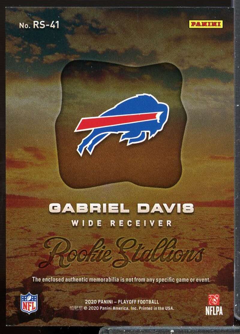 Gabriel Davis Card 2020 Playoff Rookie Stallions Jerseys #41  Image 2