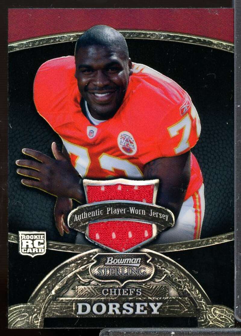 Glenn Dorsey Card 2008 Bowman Sterling Jersey Black Refractors #141  Image 1